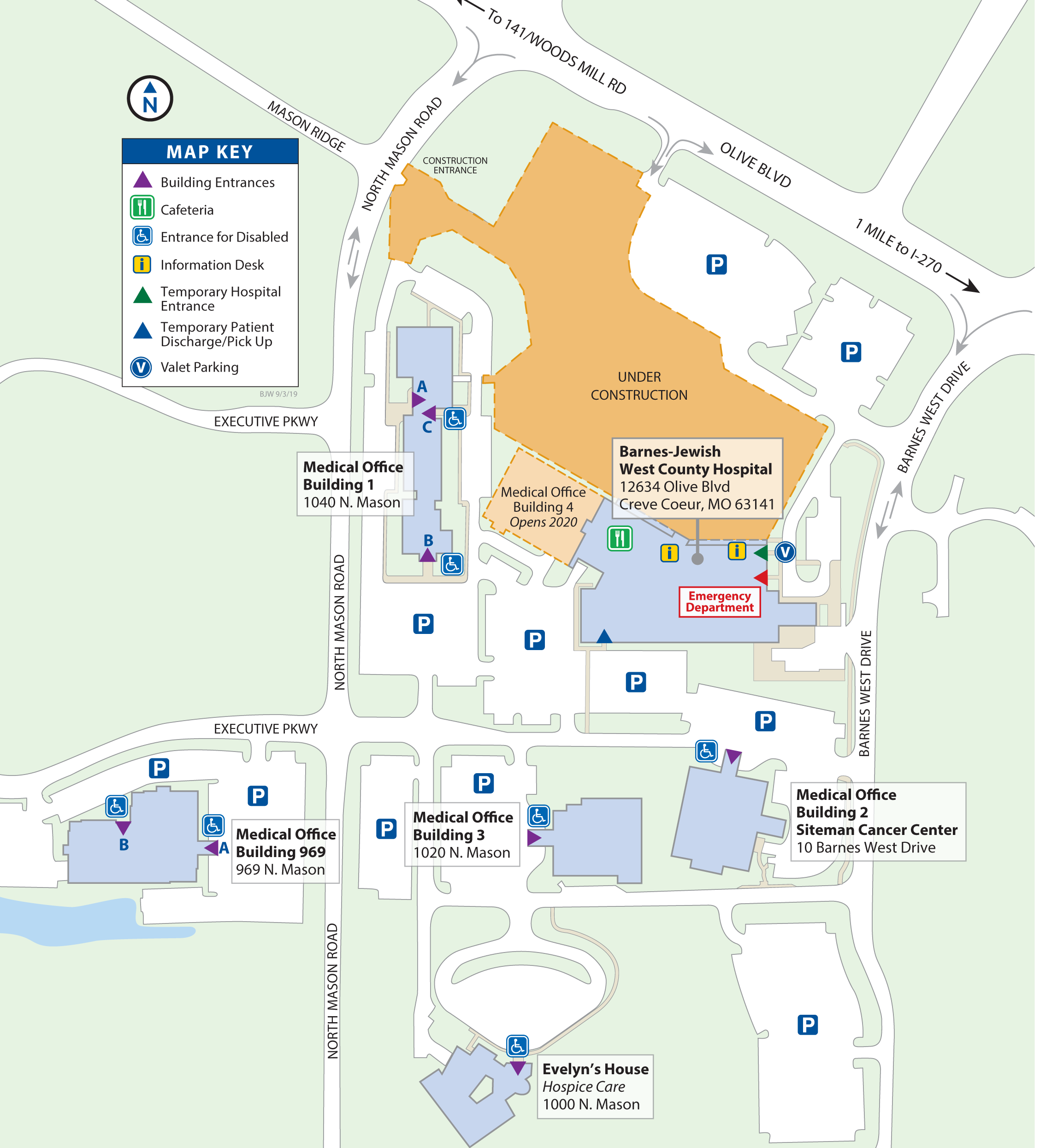 Barnes Hospital Campus Map