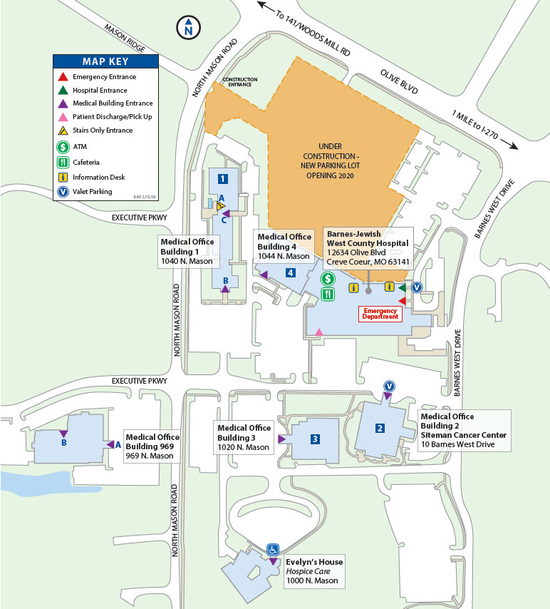 Barnes-Jewish West County Hospital Campus Map Barnes-Jewish West County Hospital Campus Map