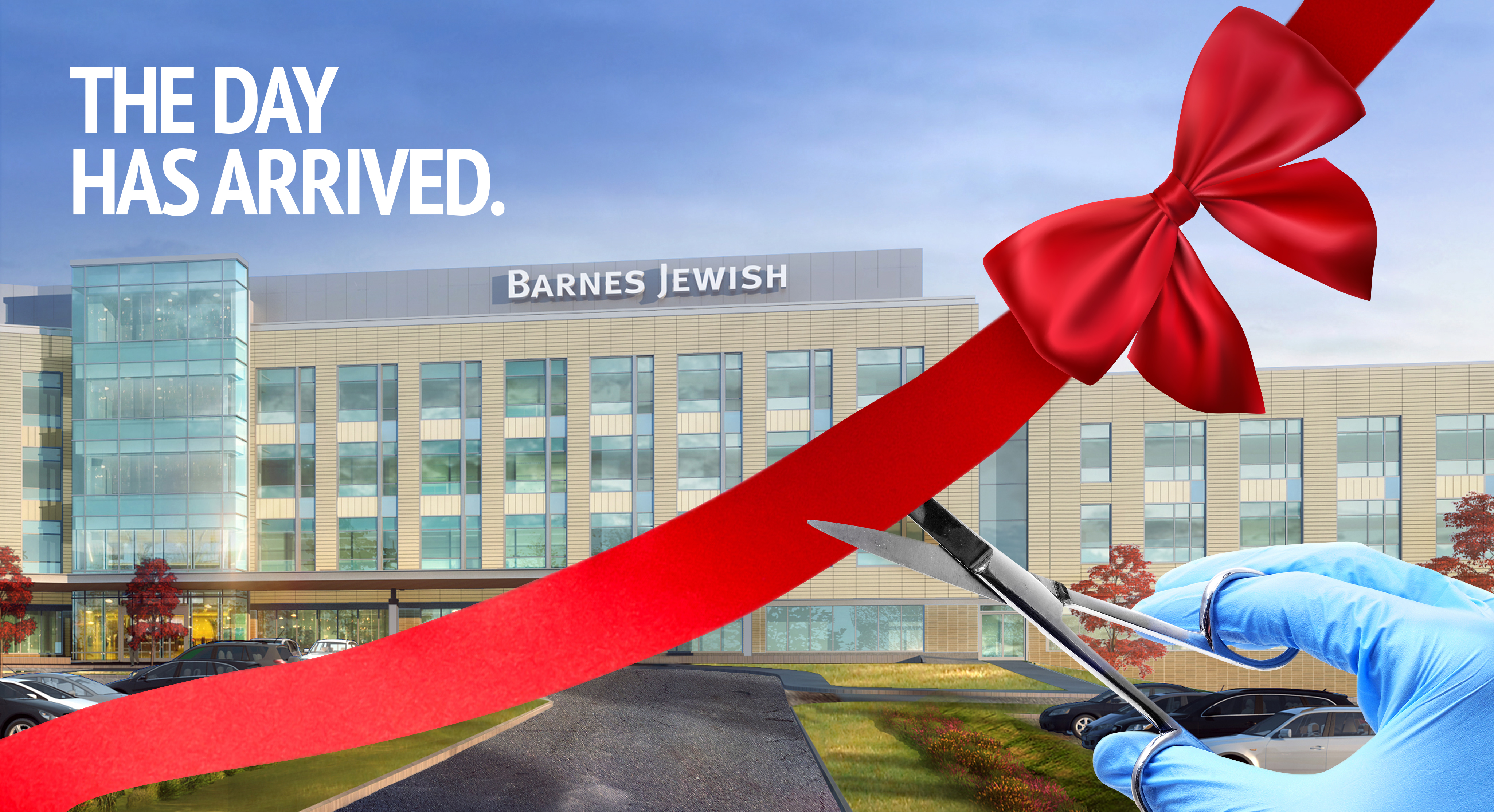 Barnes-Jewish West County Hospital ceremonial ribbon cutting